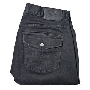 LRL Lauren Jeans Co Black Denim Classic Bootcut Button Back Pocket Women's 10